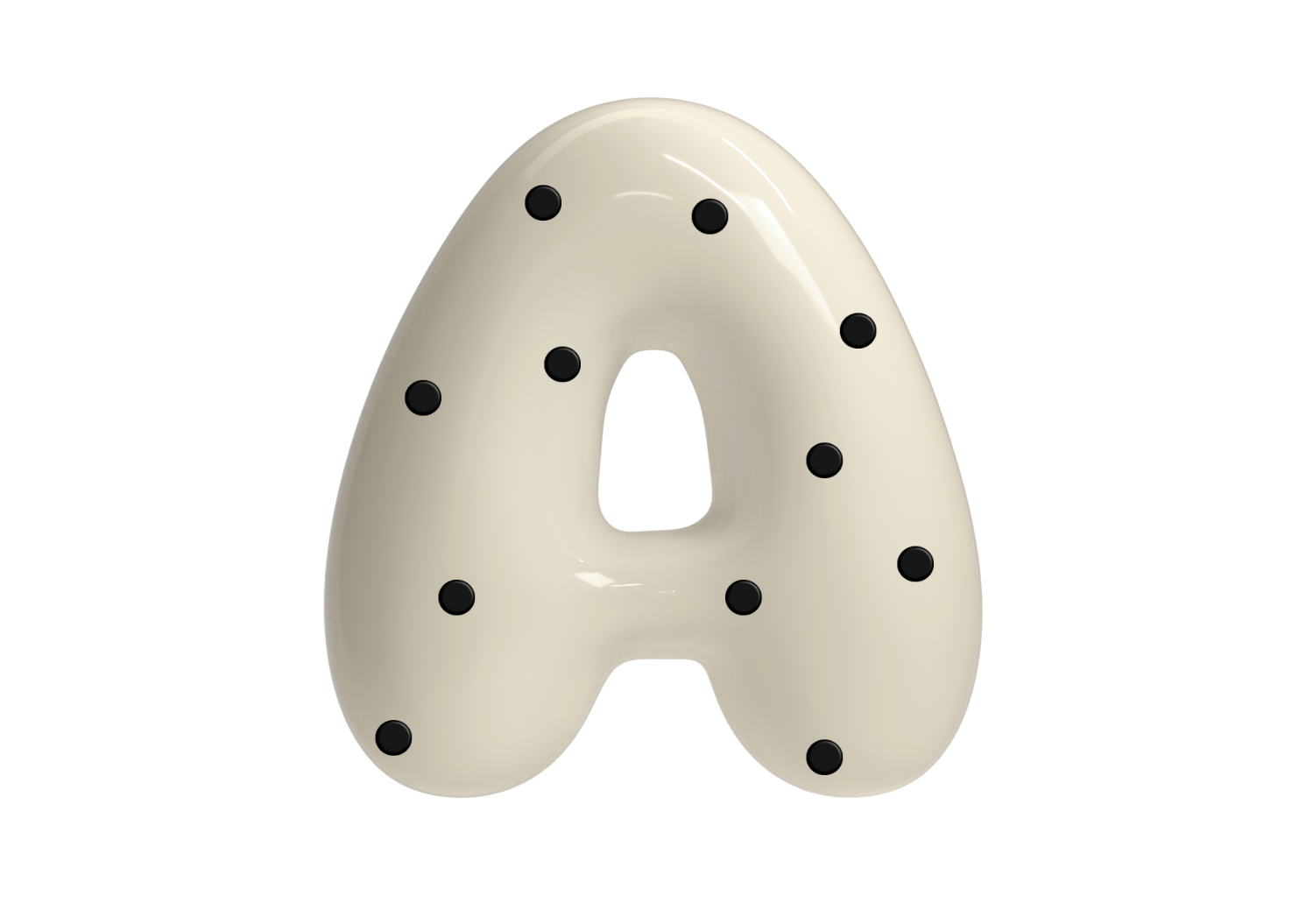 Polka Dot Ceramic Letters